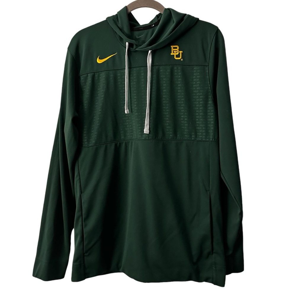 Nike Baylor University pullover hoodie- green and gold, men’s size medium